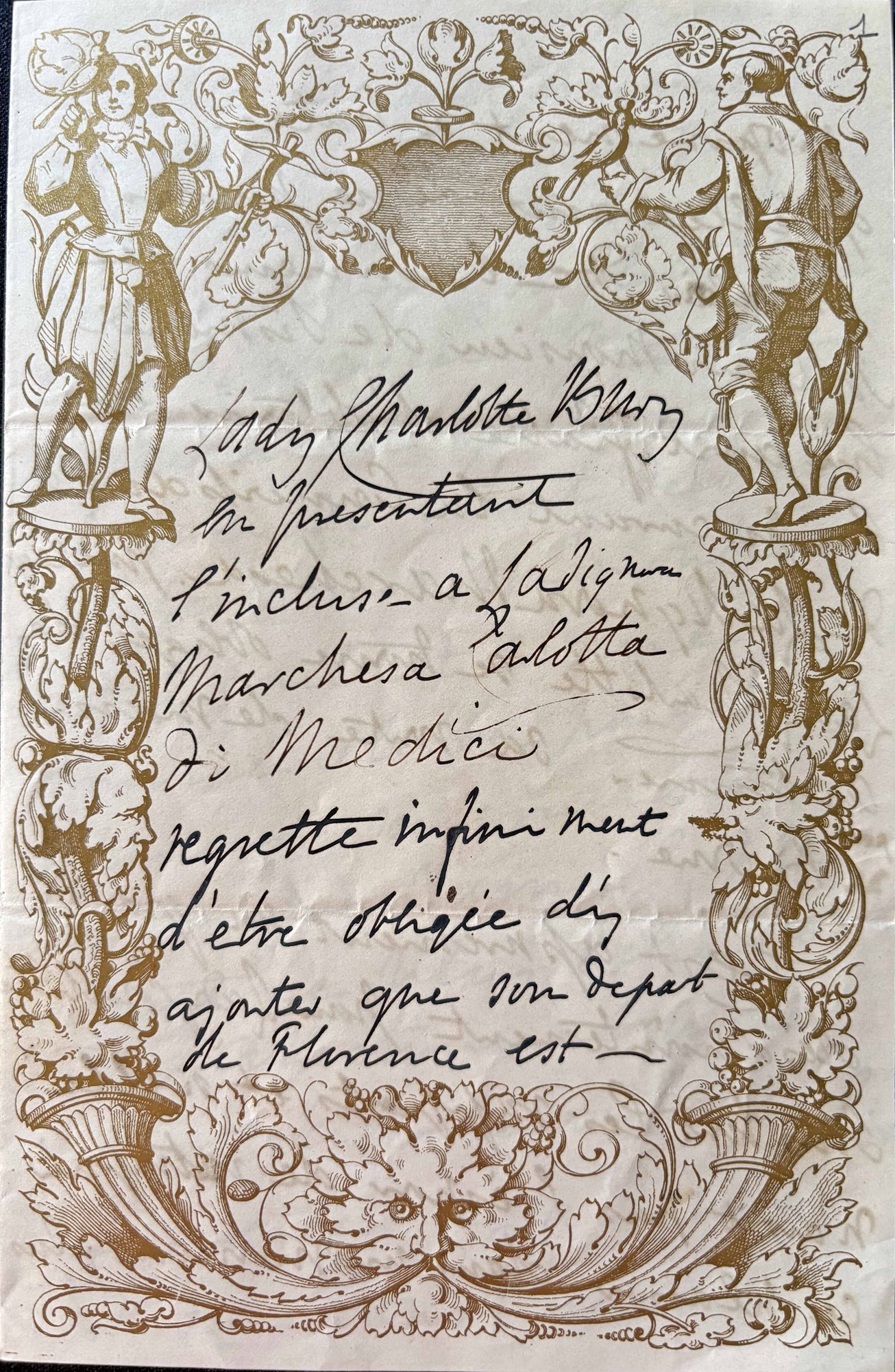 Charlotte Bury sua lettera